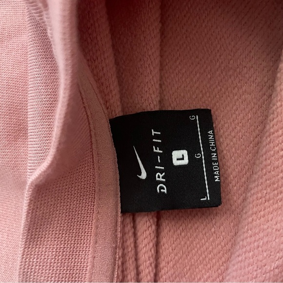 Nike Fleece Cropped Training Top Pink SIze Large - Picture 3 of 4